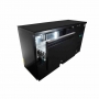 Arrière bar réfrigérée noir 1 porte et 2 tiroirs 350 L