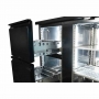 Arrière bar réfrigérée noir 1 porte et 2 tiroirs 350 L