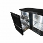 Arrière bar réfrigérée noir 2 portes et 2 tiroirs 537 L