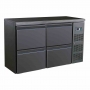 Arrière bar réfrigérée noir 4 tiroirs 350 L