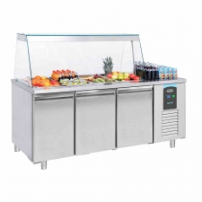 Saladette 3 portes 4x GN 1/1 récipient
