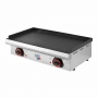 Plancha électrique plaque acier lisse épaisseur 6mm revêtement plaque bleuie 770x440x210 mm