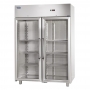 Armoire vitrée GN 2/1 inox positive - 1209 L