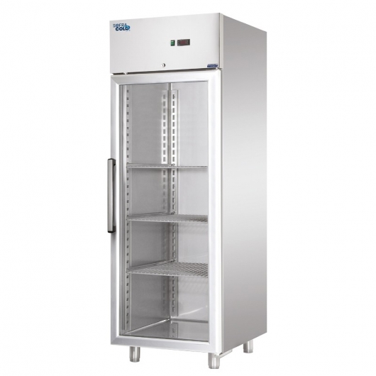 Armoire vitrée GN 2/1 inox positive - 549 L