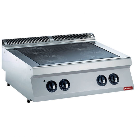 Cuisinière électrique vitrocéramique, 4 zones TOP