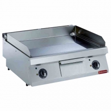 Grill électrique lisse, 2 zones, chrome dur