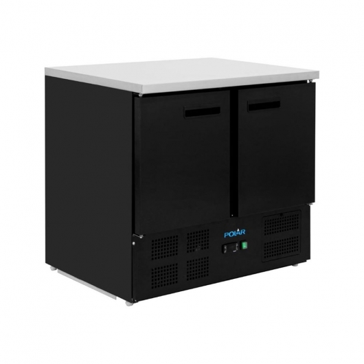 Table réfrigérée positive 2 portes série G noire 257 L