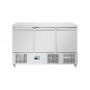 Comptoir à salade série U froid ventilé 3 portes 400 L