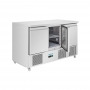 Comptoir à salade série U froid ventilé 3 portes 400 L