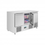 Comptoir à salade série U froid ventilé 3 portes 400 L