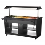 Buffet central chauffant 4 GN 1/1 noir