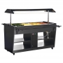 Buffet central chauffant 4 GN 1/1 noir