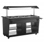 Buffet central chauffant 4 GN 1/1 noir
