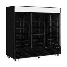 Vitrine murale positive noire 3 portes vitrées 2025 L