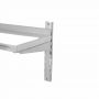Étagère murale en inox sur crémaillères - L 1200 x P 300 mm