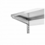 Étagère murale en inox sur crémaillères - L 800 x P 400 mm
