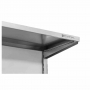 Étagère murale en inox sur crémaillères 2 niveaux - L 1000 x P 400 mm