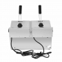 Friteuse de table professionnelle 2 x 8 L avec vidange