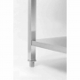 Table inox avec dosseret et étagère - 800 x 600 mm