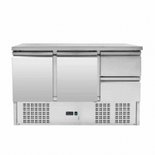 Table réfrigérée positive - 2 portes et 2 tiroirs GN 1/2