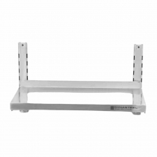 Étagère murale en inox sur crémaillères - L 800 x P 300 mm