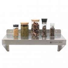 Étagère murale en inox - L 600 x P 300 mm - inox AISI 201