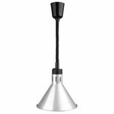 Lampe chauffante conique argentée