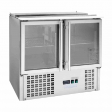 Saladette compacte - 2 portes vitrées à toit ouvrant