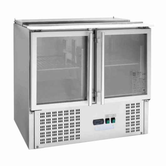 Saladette compacte - 2 portes vitrées à toit ouvrant