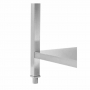 Table inox avec dosseret et étagère - 1000 x 600 mm