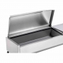 Saladette réfrigérée à poser couvercle inox - 3 x GN 1/3 + 1 x GN 1/2