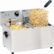 Friteuse électrique 2 x 4 L professionnelle, à poser