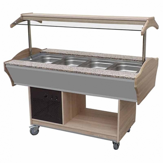 Salade bar réfrigéré, capacité 4 x GN 1/1