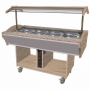 Buffet chauffant cuve inox, capacité 4 x GN 1/1