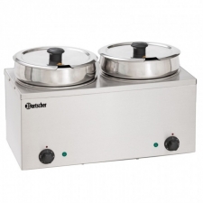 Bain-Marie Hotpot - Inox - 2 pots à 3.5 L - de 0 à 95 °C