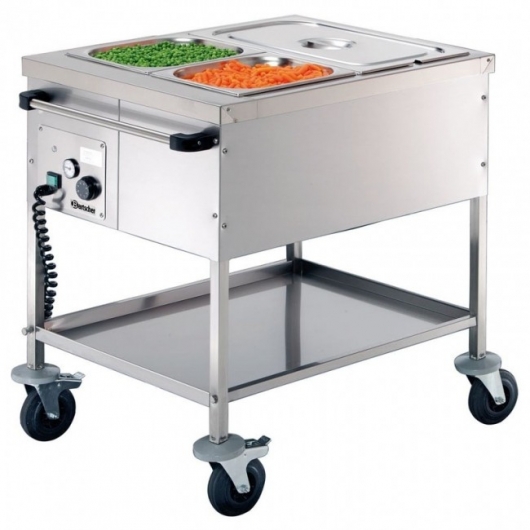 Chariot bain-Marie 2 x GN 1/1 - chauffé sans eau - de 0 à 90°C