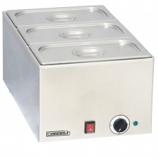 Bain-marie avec 3 bacs GN1/3 et couvercles