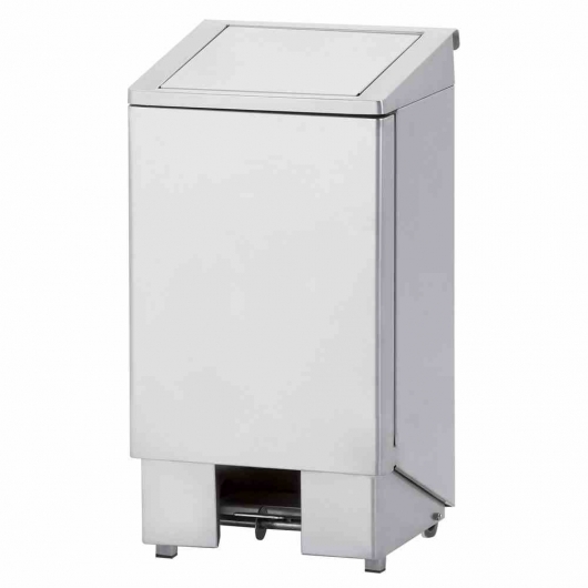 Poubelle Inox-à pédale-couvercle avec vérin-60 litres-