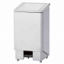 Poubelle Inox-à pédale-couvercle avec vérin-60 litres-