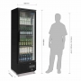 Arrière bar vertical positif une porte, 307 litres