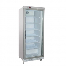 Armoire négative blanche 600 L, 1 porte vitrée