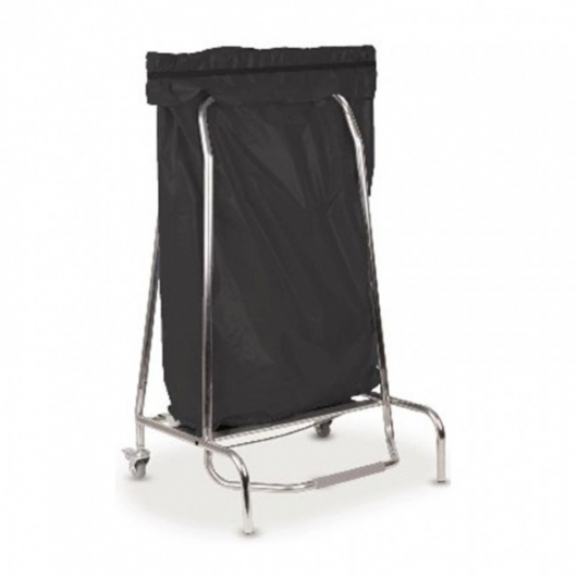 Porte sac poubelle inox, 110 L