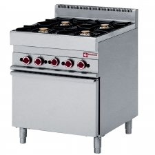 Fourneau 4 feux vifs sur four gaz série 650